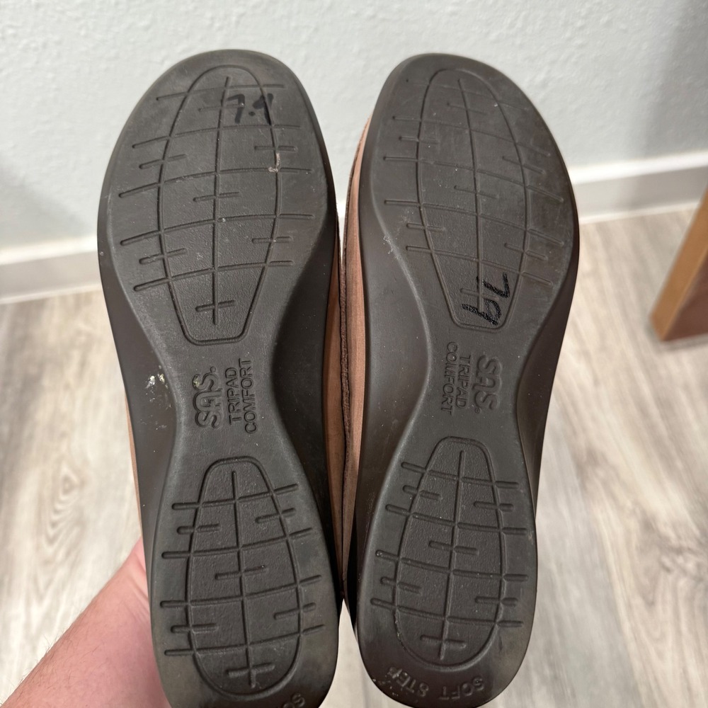 SAS Tripad Comfort Mary Jane Flats Brown Nubuck Leather 8.5 N Made in USA - Picture 8 of 8